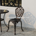 Best price  outdoor backyard furniture cast aluminum dining chair and table set